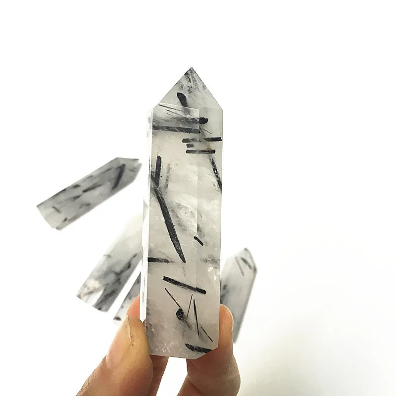 

Natural crystal column natural black crystal column energy column