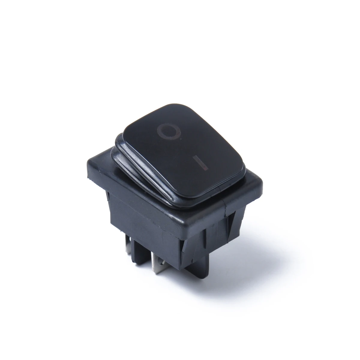 12V 4 контактный автомобиль кулисный переключатель черная крышка 22x30 мм