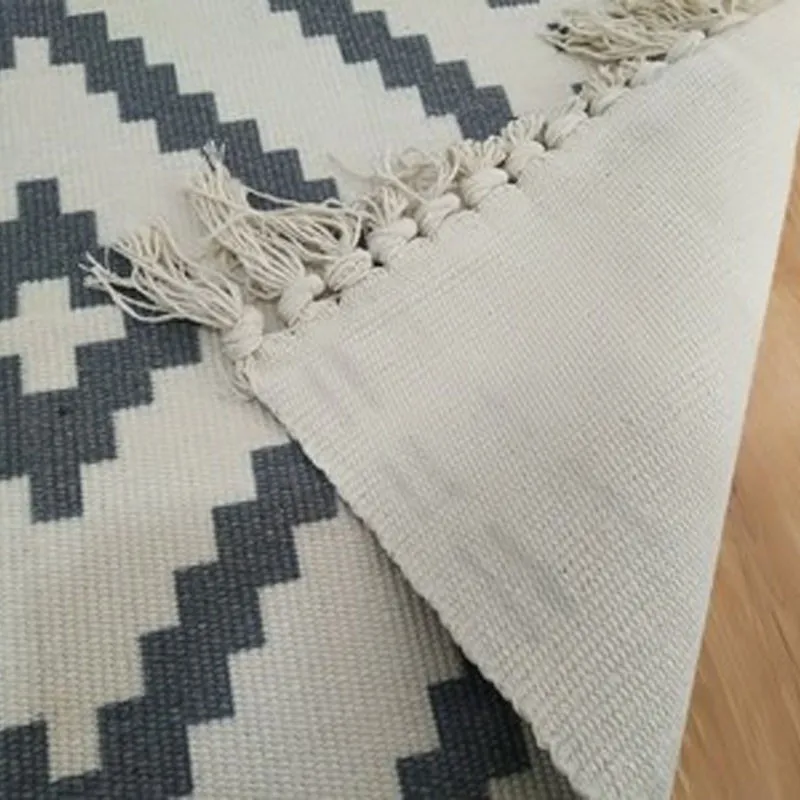 Мягкий хлопковый ковер RFWCAK с кисточками для дома гостиной спальни детской