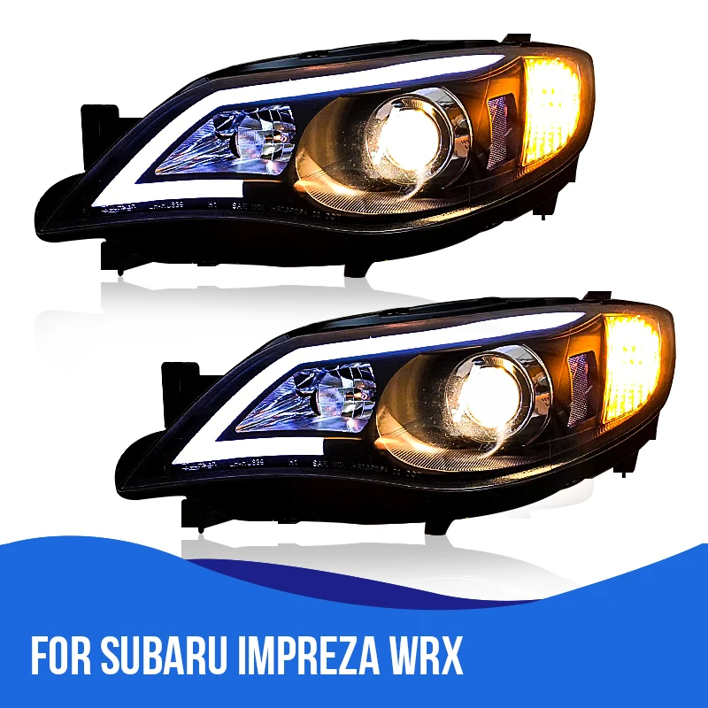 ROADOT для Subaru Impreza WRX STI светодиодные фары drl hid Bi Xenon объектив Низкий Луч