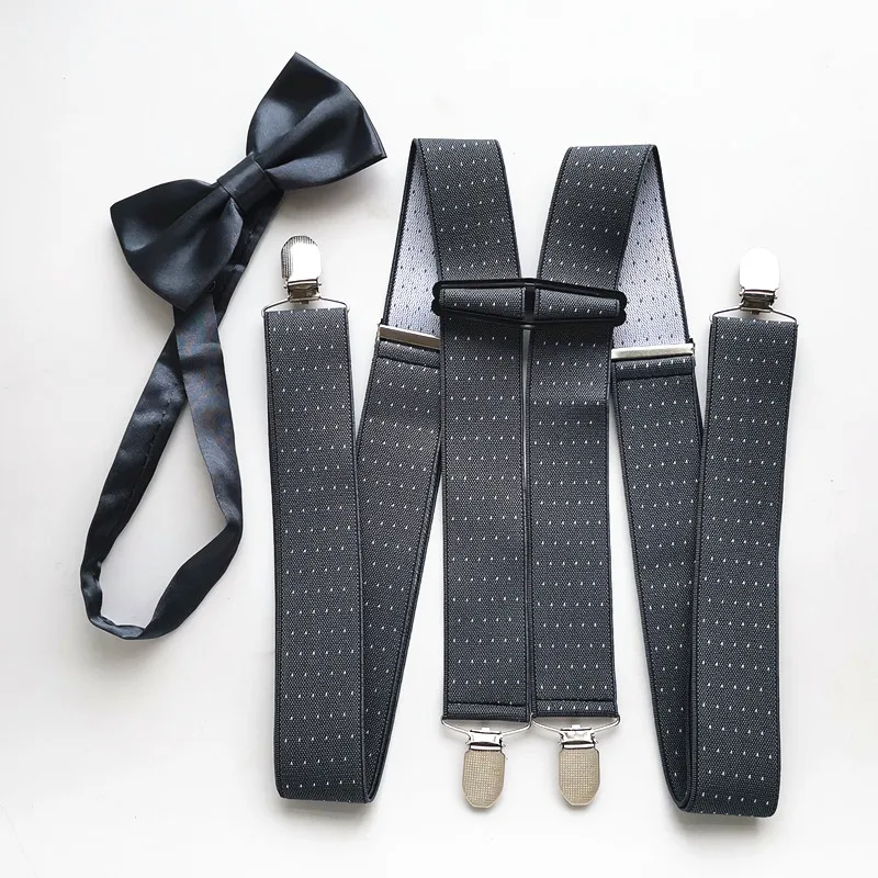 Темно-серый комплект с галстуком-бабочкой в горошек для мужчин и женщин, безопасный женский и мужской комплект с галстуком-бабочкой, соответствует рубашке LB066