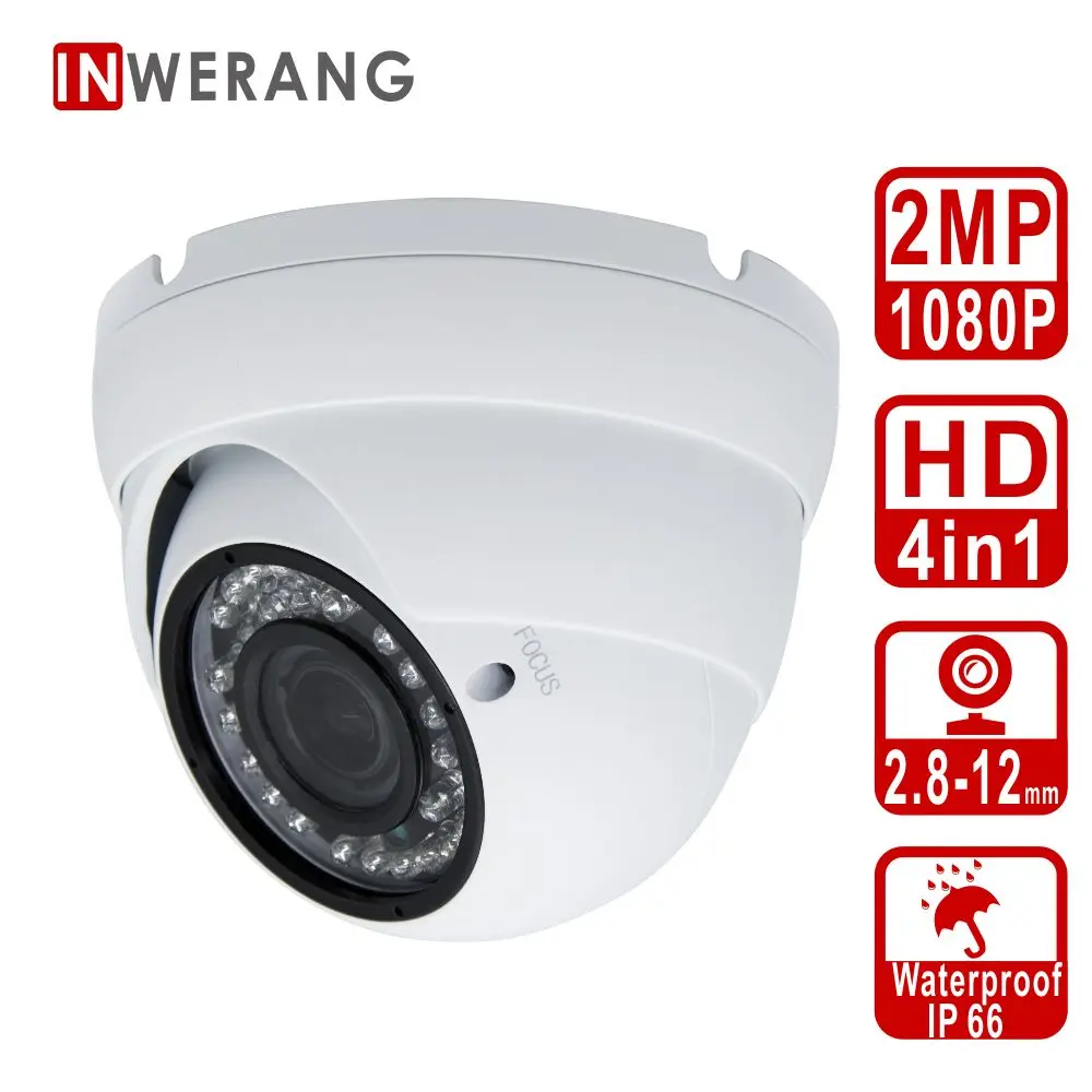 Inwerang HD 2MP 4in1 купольная камера безопасности 2 8 12 мм варифокальный объектив Ourdoor/Indoor