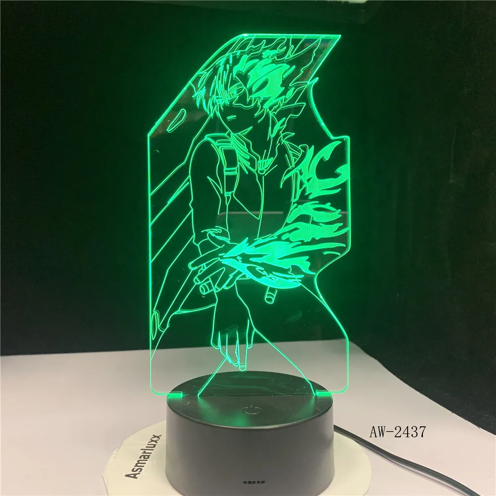 Новый Наруто фигурку Uzumaki 3D светодиодный ночник настольная лампа новинка