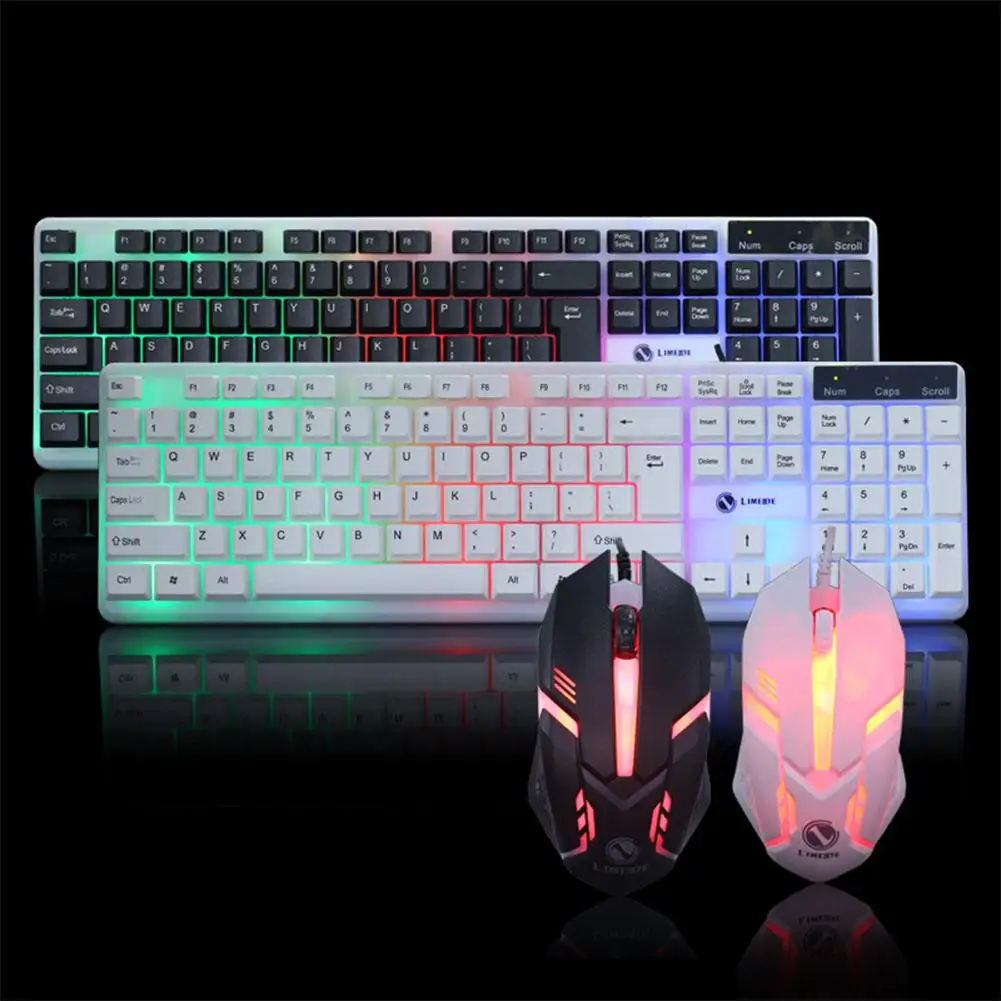 DSstyles проводная USB PC Gamer механическая клавиатура + мышь набор для ноутбука