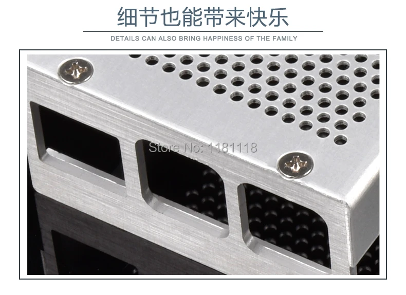 Алюминиевый Чехол Raspberry Pi 3 серебристый металлический чехол pi b для RPI Model B