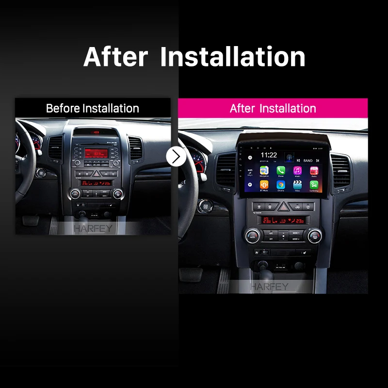 Автомобильный радиоприемник Harfey 10 1 дюйма HD 1024*600 Android 0 для KIA Sorento 2009 2011 2012 GPS Navi