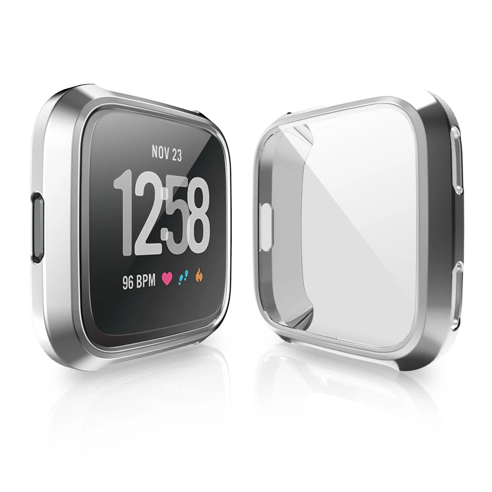 Новый 360 градусов защитный чехол для Fit bit Versa Band покрытие Coque Bit аксессуары часов