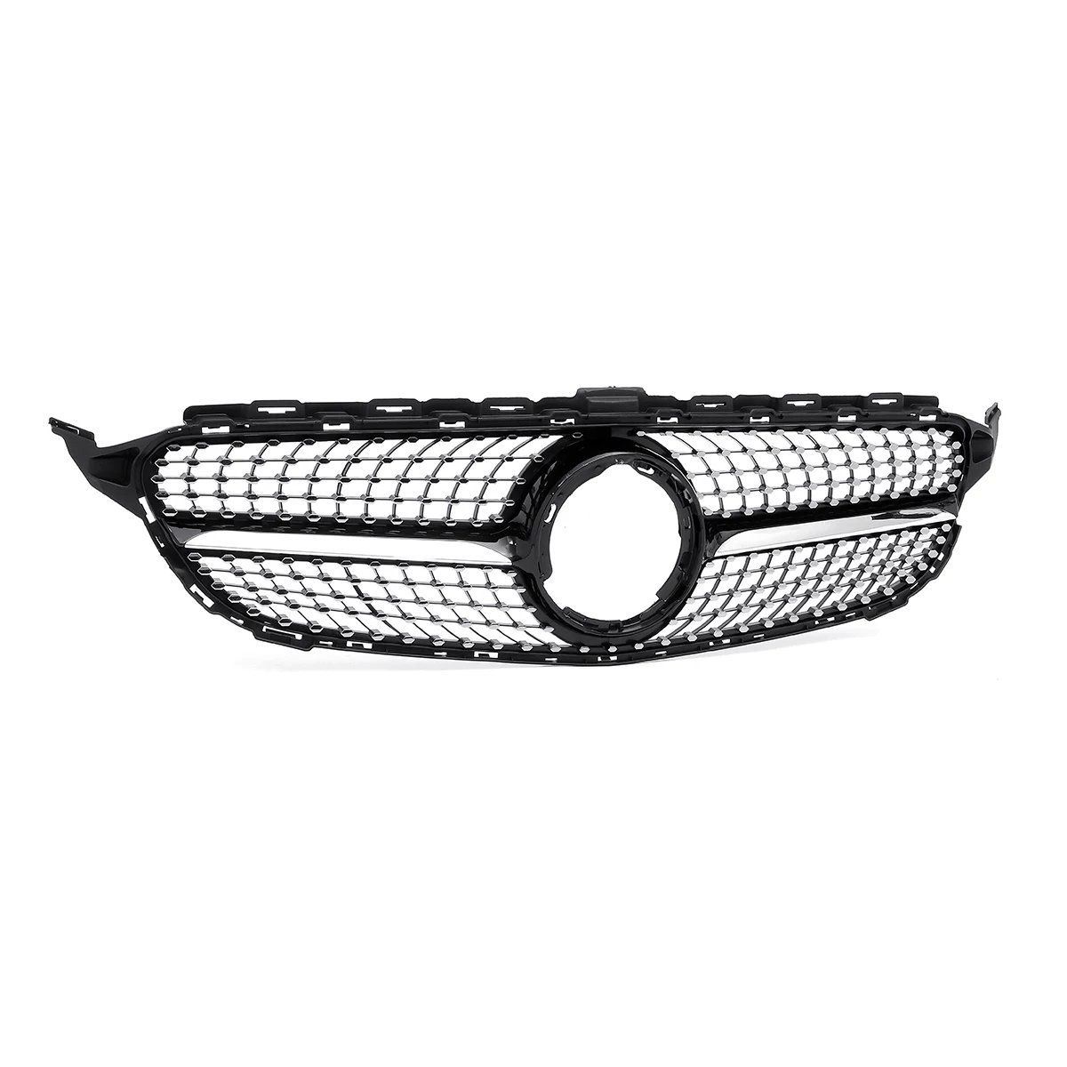 Передняя решетка радиатора в алмазном стиле для Mercedes Benz W205 C200 C300 C250 2019 + Golssy
