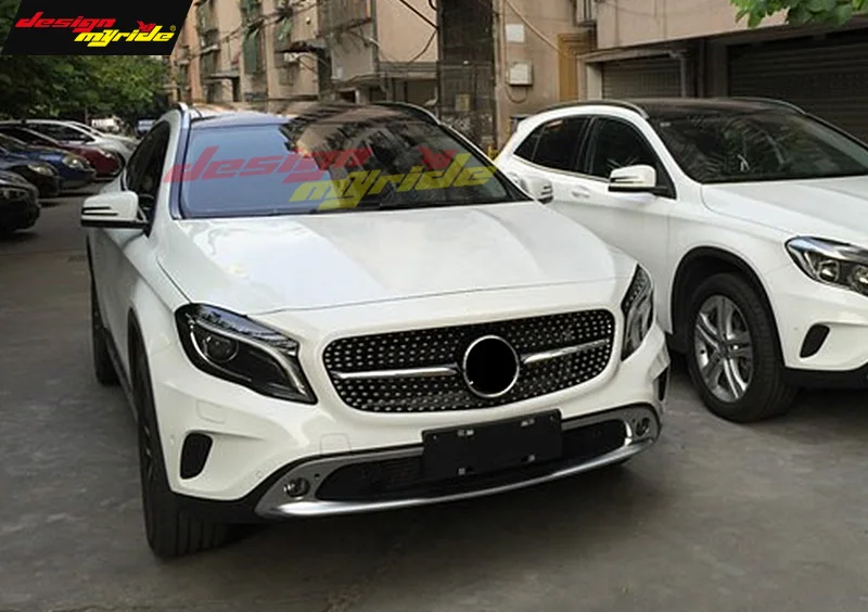 X156 Алмазная решетка ABS черный без центрального логотипа передний бампер для Mercedes