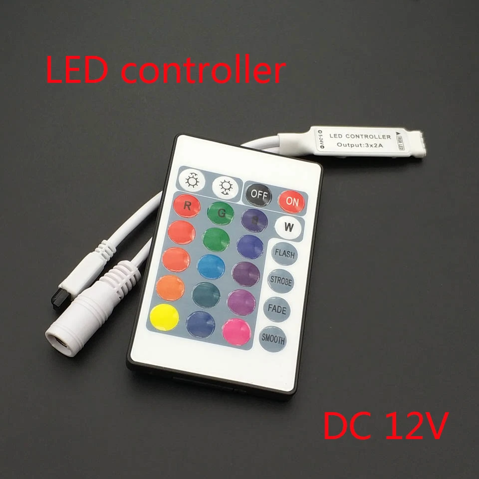 Универсальный мини контроллер RGB с 24 кнопками для SMD 3528 5050 Светодиодная лента