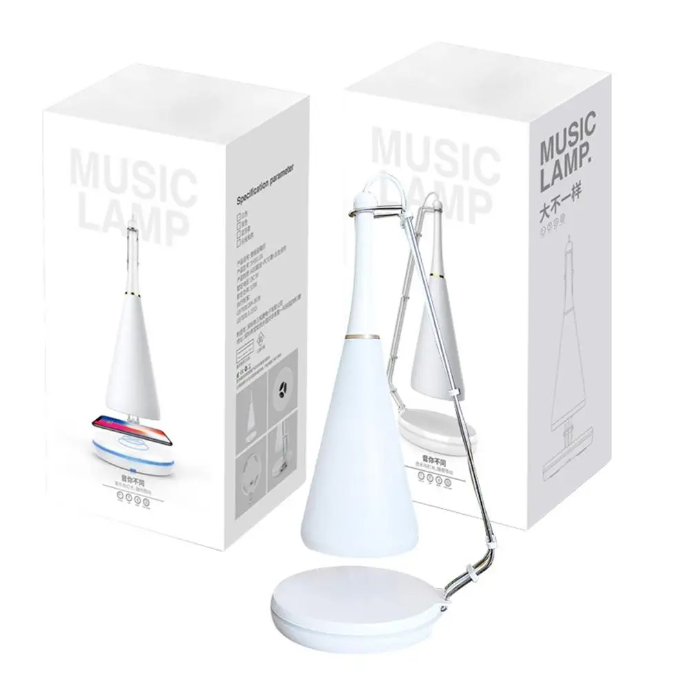 Затемненный светодиодный Ночные огни с Bluetooth Динамик настольная лампа