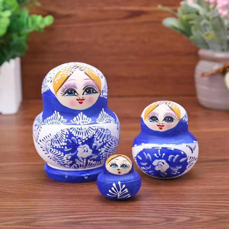 5/10 шт. деревянная матрешка Краски для девочек русская куклы набор новинки в