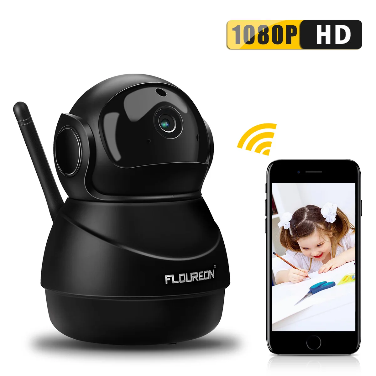 1080P HD беспроводная WiFi ip камера 2 0 м умная наблюдения с датчиком движения ночного