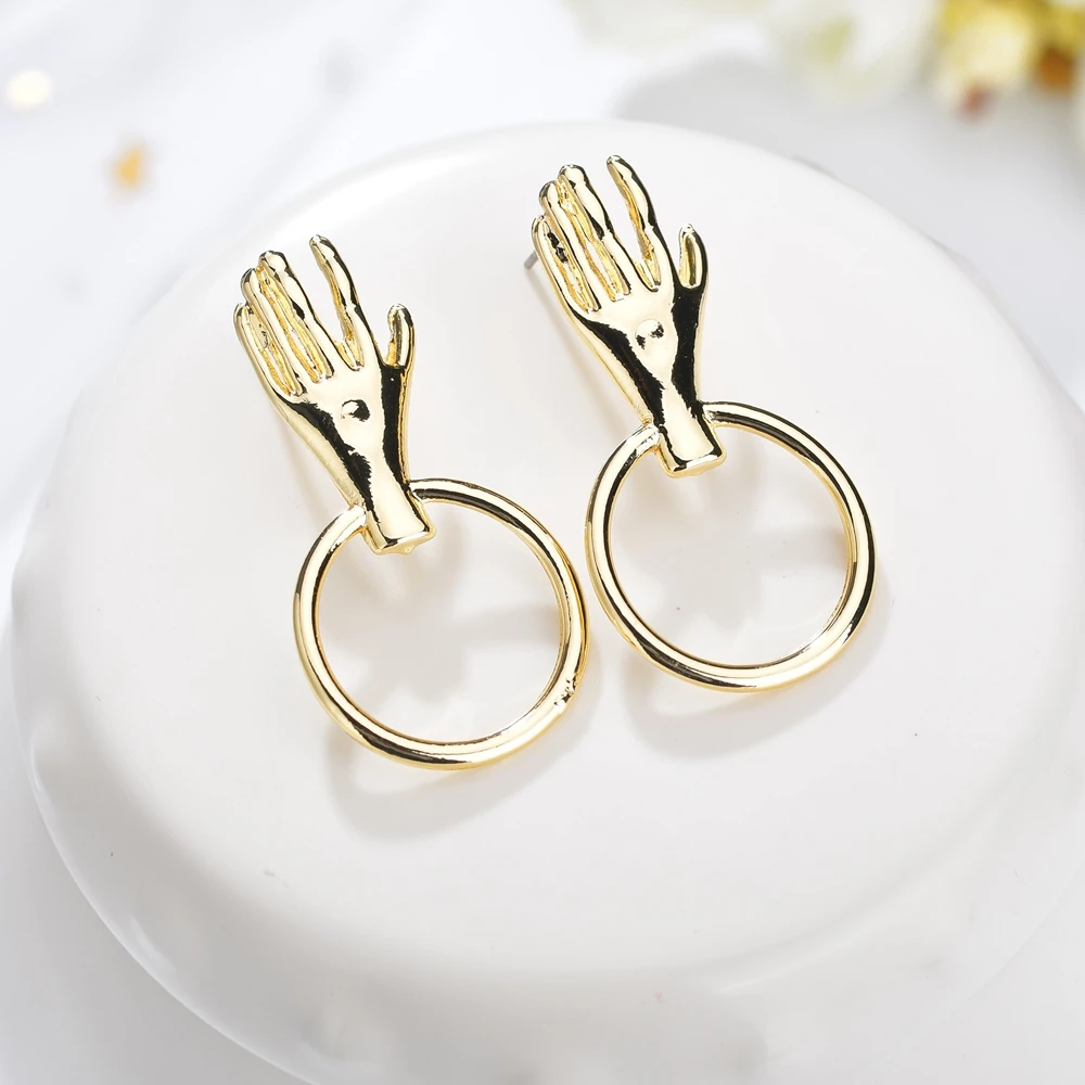 Уникальный дизайн металлические серьги 3D Ручная подвеска висячие для женщин и