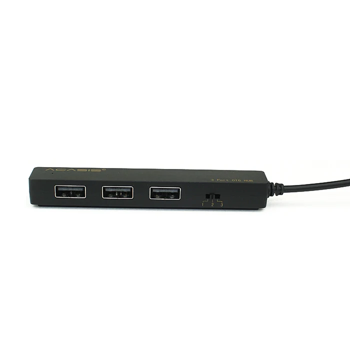 Acasis H027 мобильный планшетный ПК зарядный кабель Otg Micro-Usb концентратор 3 порта