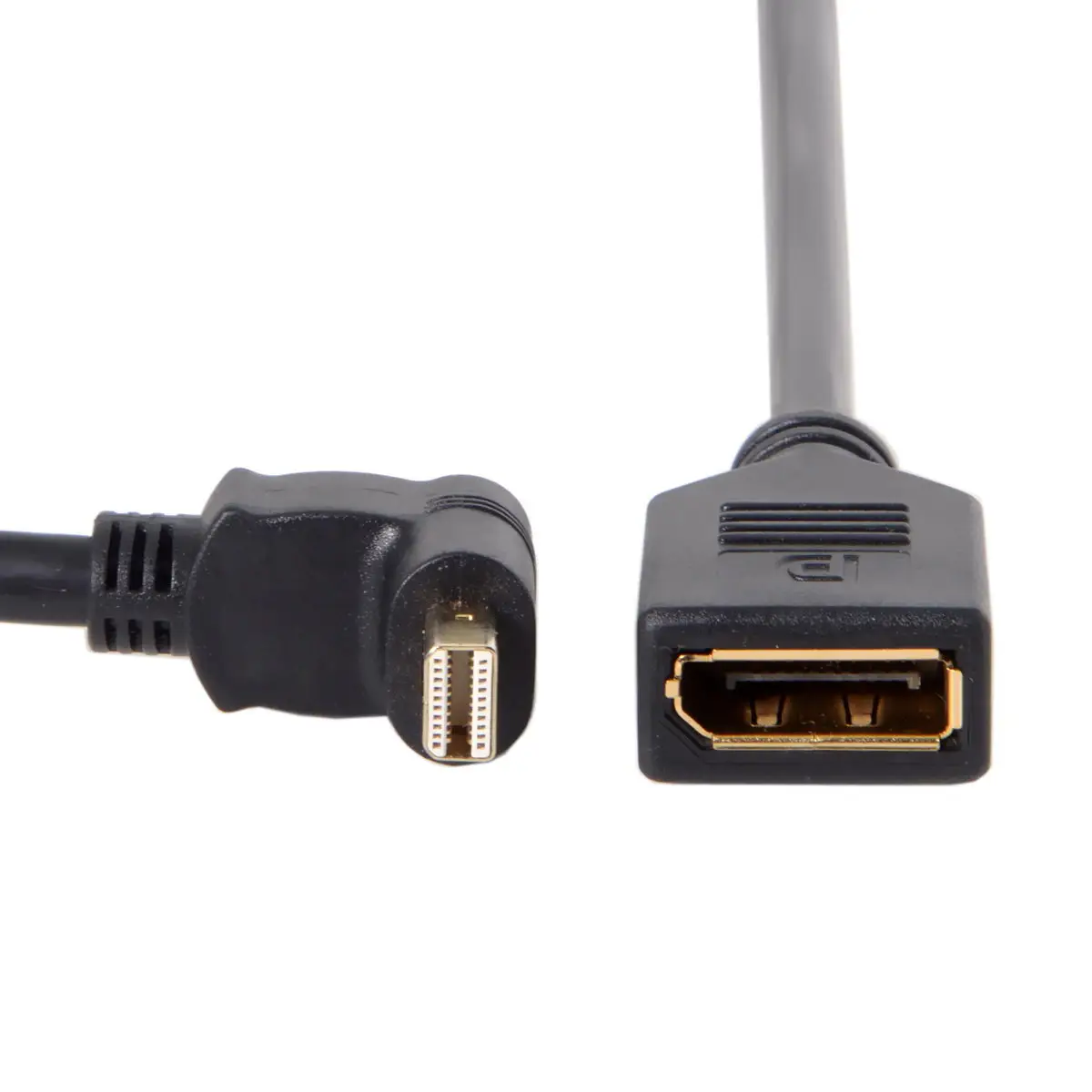 CY Mini DP DisplayPort 90 градусов до Женский кабель для дисплеев мониторов|Компьютерные