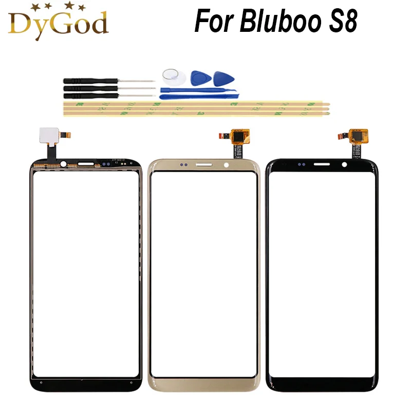Стеклянная панель DyGod 5 7 дюйма для сенсорного экрана Bluboo S8 100% гарантия стеклянная