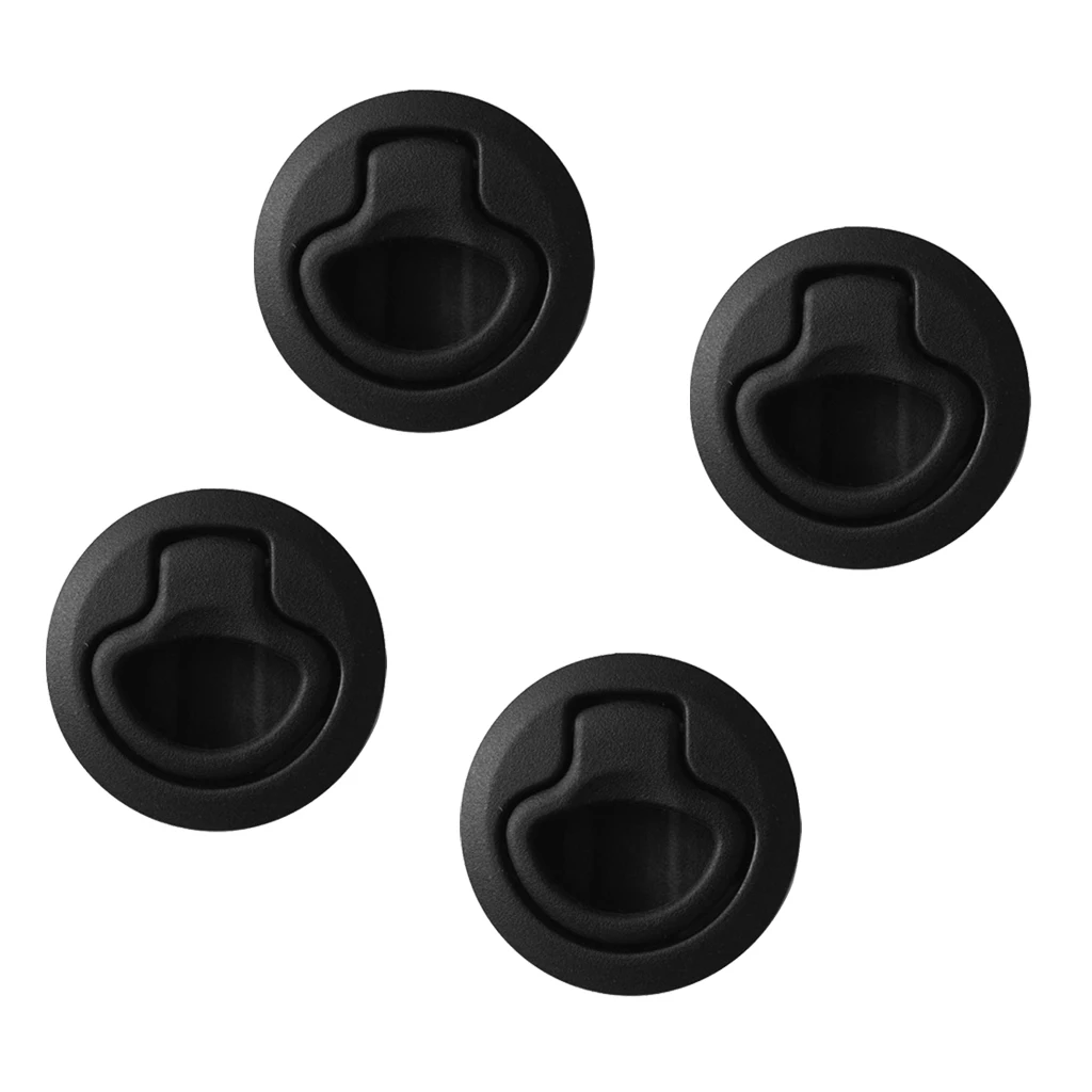 Набор 4 Black Slam защелка люка круглая Тяговая 1/2 ''дверь для морской лодки 2 12
