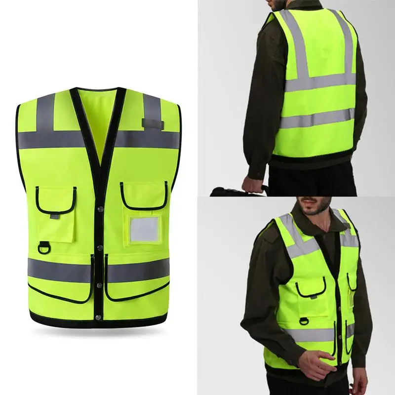 Уличная Ночная езда Бег Жилет Безопасности Hi Vis светоотражающая куртка жилет