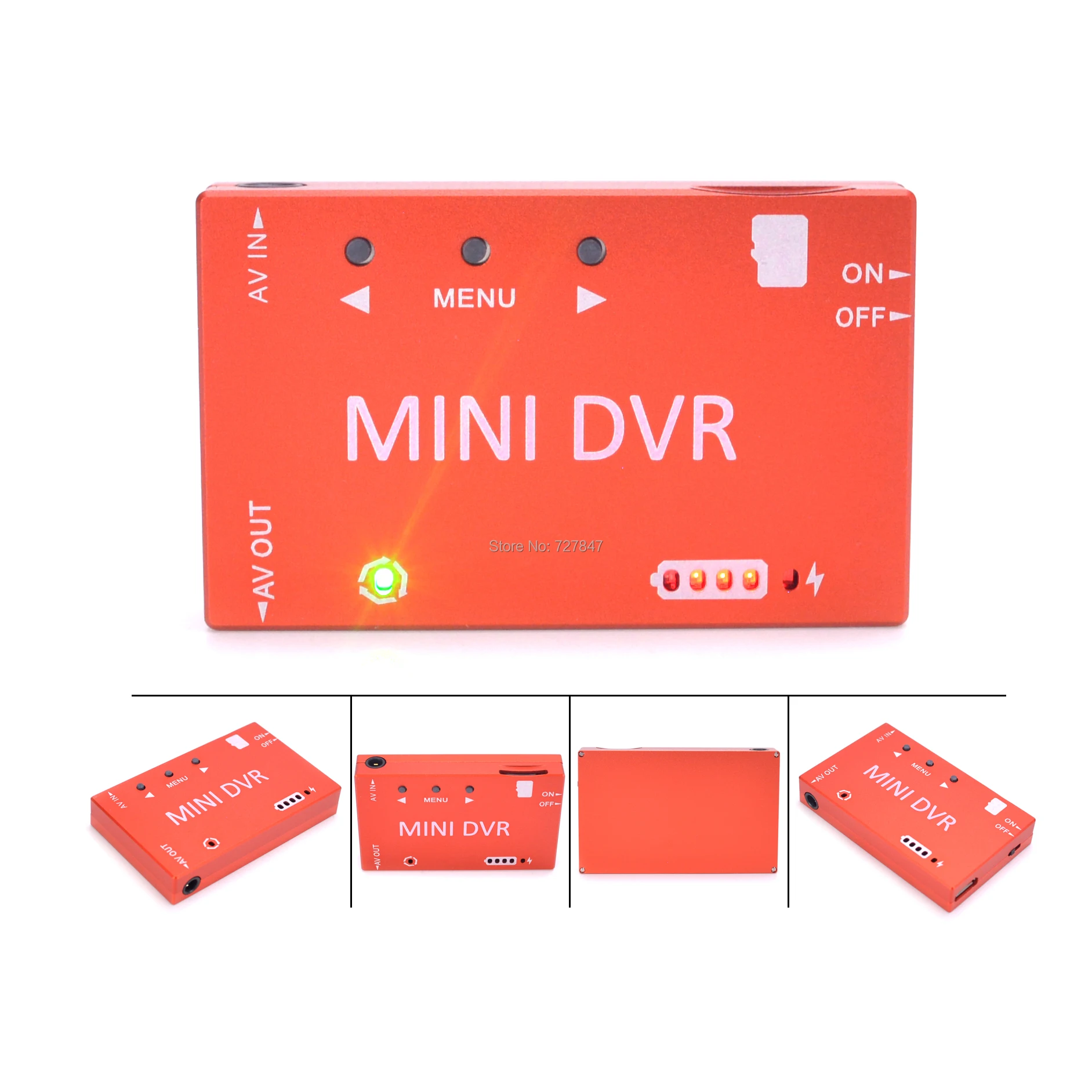 

Мини-видеорегистратор FPV, мини-видеорегистратор со встроенным аккумулятором 3,7 В 400 мАч для FPV, радиоуправляемые мультикоптеры, очки VR