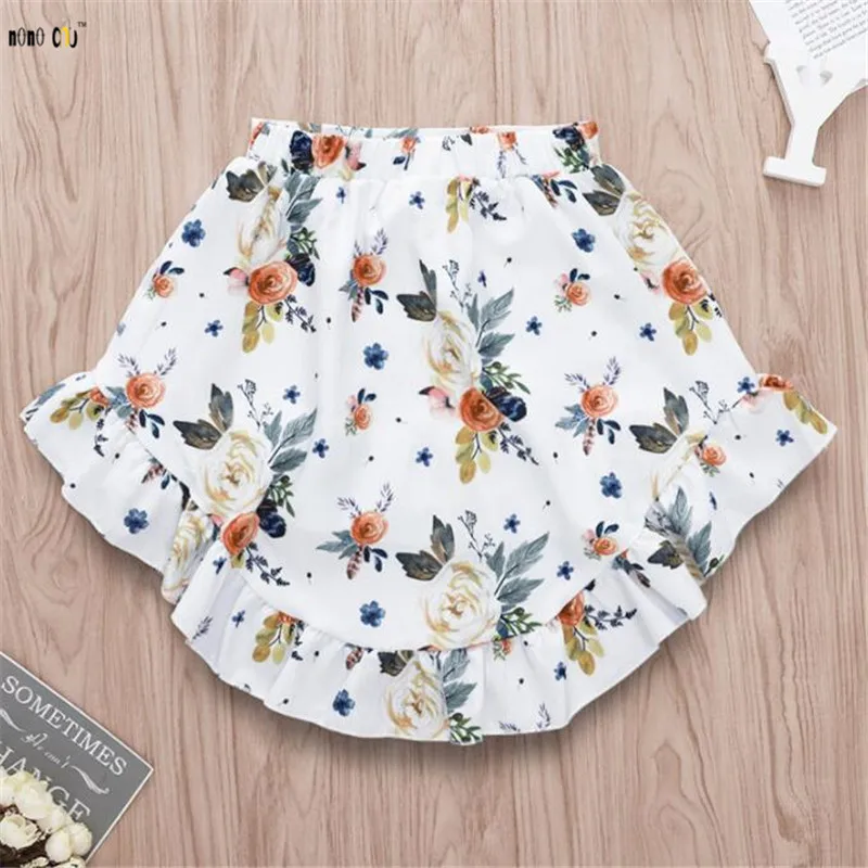 2019 летние детские комплекты Одежда для девочек наряды из двух частей слинг топ и