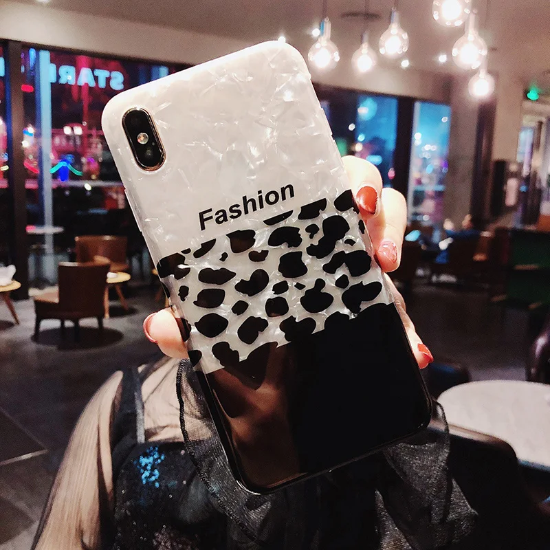 Lovebay чехол для телефона iPhone 6 6s 7 8 Plus X XR XS Max Модный Блестящий с раковиной