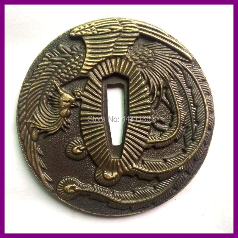 Сплав Tsuba Katana фитинги ручная защита для японского Танто меч Wakizashi W/Phoenix Theme|Мечи| |
