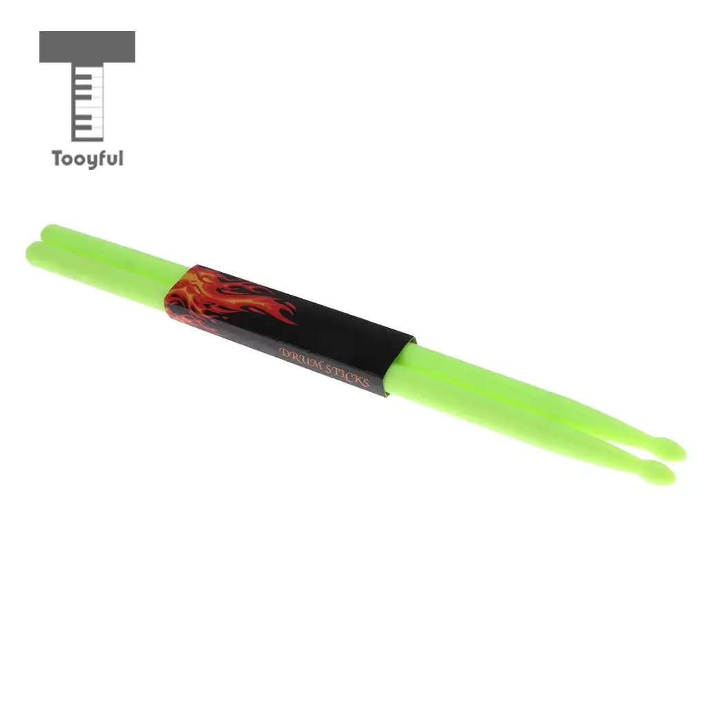 Tooyful Durable 1 Pair Nylon Bass Drum Sticks Mallets Rods Drumstick Set Accessory Well Balance |