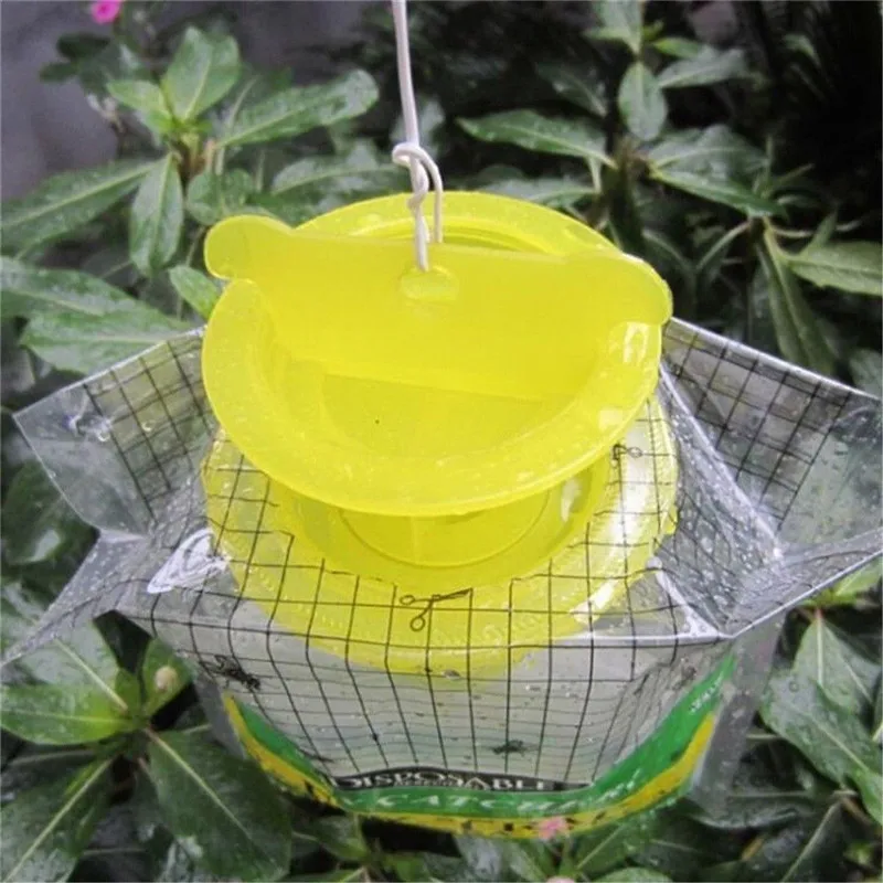 

Disposable Hanging Fly Trap Non Toxic Insect Killer Catcher Bag Outdoor Garden Pest Control Flies Traps