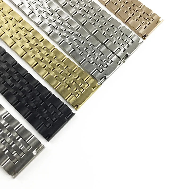 Stainless steel strap men's watch accessories outdoor sports waterproof strap female bracelet 14 16mm18mm20mm22mm24mm watch band