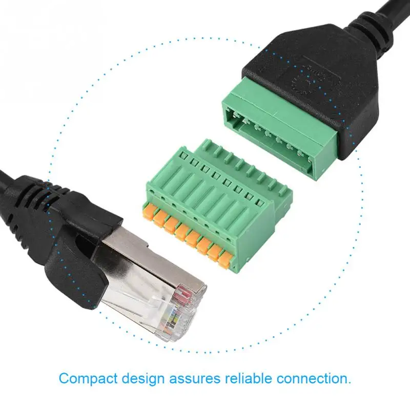 Штекерный разъем RJ45 к 8 контактному пружинному разъему Клеммная колодка кабель