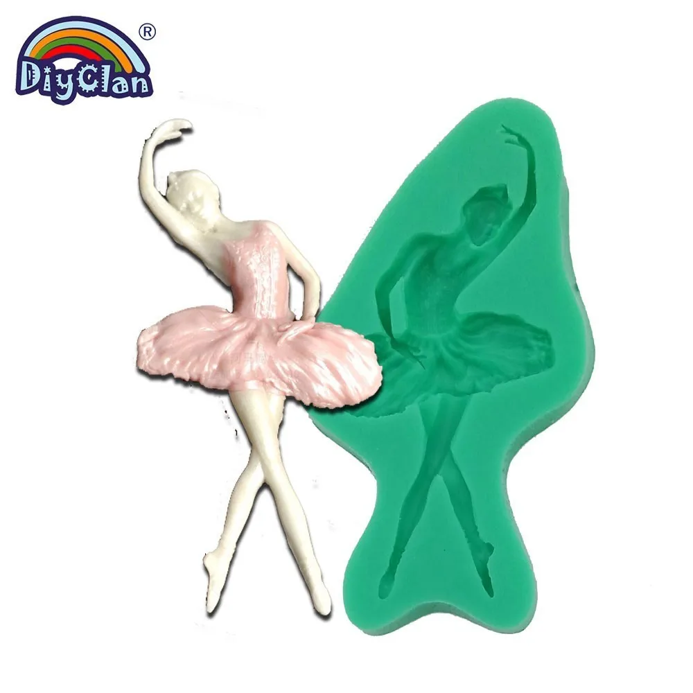 Силиконовая форма для выпечки кексов балерины декоративные инструменты помадка