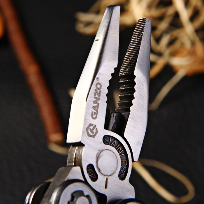 Ganzo G105 многофункциональные складные карманные плоскогубцы мини с 10 шт. отвертки
