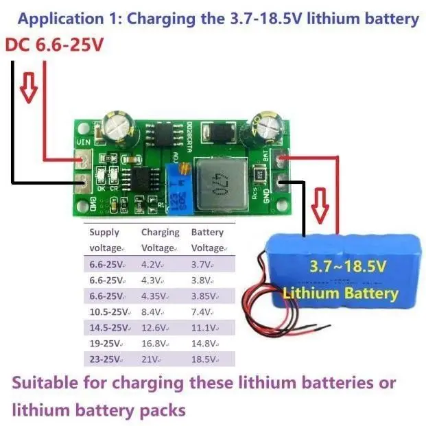 

DYKB DC-DC Buck Converter 3v 5v 3.3v 3.7V 4.2V 7.4V 8.4V 12.6V 16.8V 21V Lithium li-on Battery Charger Car Solar charging