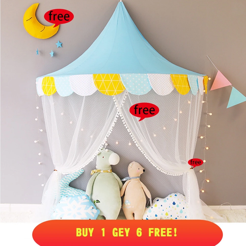 

Детские палатки Teepee, детские игровые дома, хлопковая кровать, навес, складная кабина, детская комната, подарки на день рождения, реквизит для...