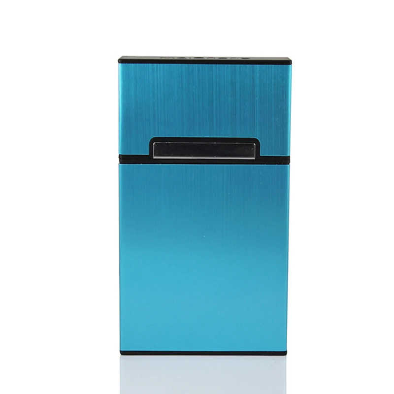 

1Pcs New Ultra Thin Fashion Pipe Cigaret Case Slim Metal Box Aluminum Gift Box Mini Cigarette Holder Drop Shipping