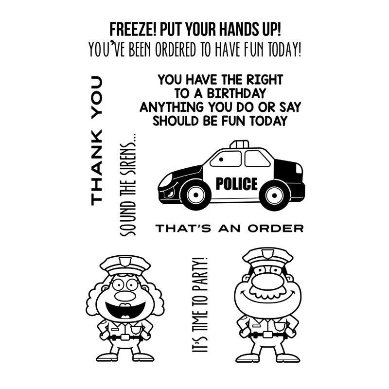 

Policemen Transparent Clear Silicone Stamp/Seal for DIY scrapbooking/photo album Decorative clear stamp