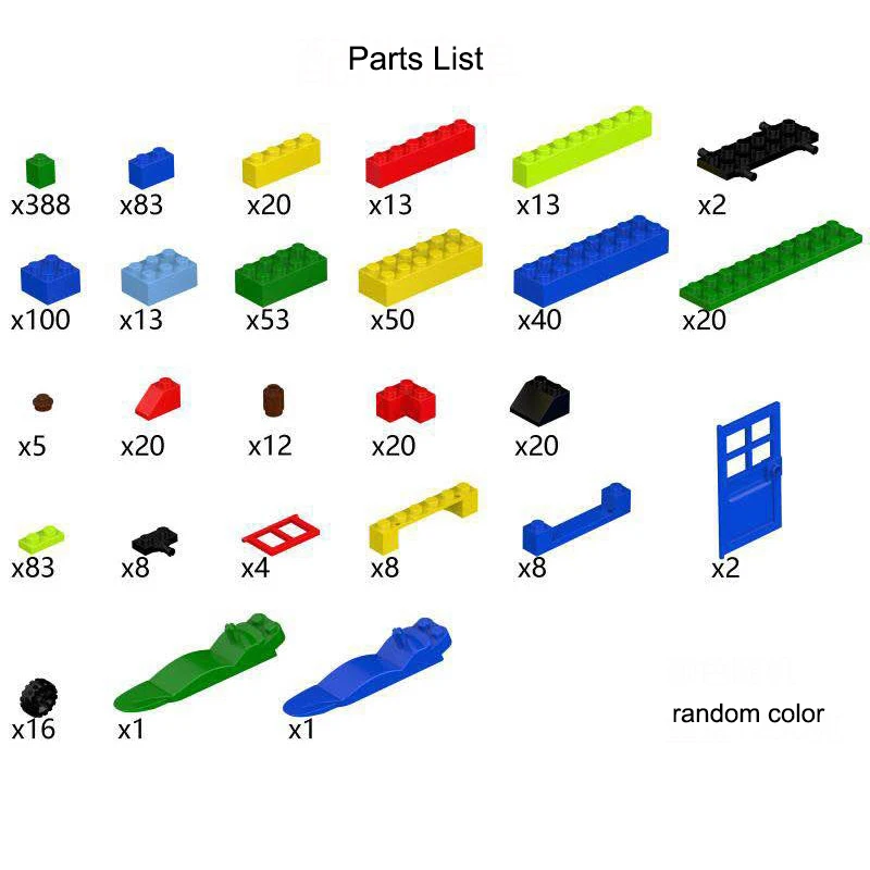 

1000 pcs Building Block Bricks DIY Creative Bricks City Building Bricks Compatible Plastic Bricks Toys For Kids Classic Bricks