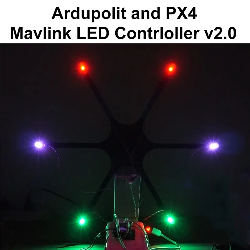 Светодиодный навигационный светильник Fishbonne Mavlink для Pixhawk APM2.6/2 8 2/3/4/5 Pixracer NAVIO2 PXFmini