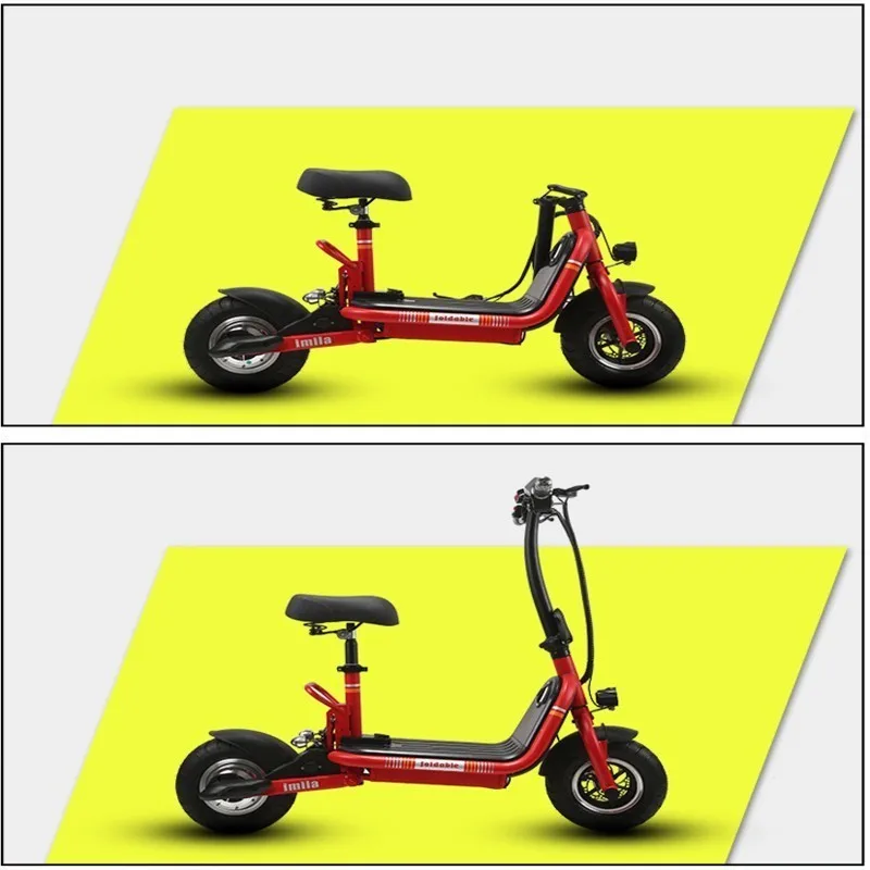Bicycle Male Female Sex Parenting Double Man Step By Pedal Small-scale Fold Lithium Battery Skate A Storage Car | Спорт и