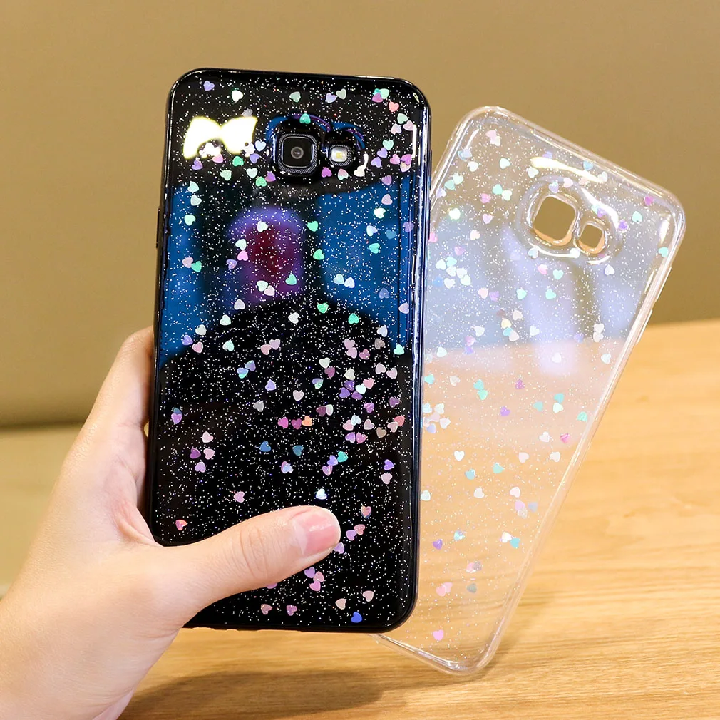 Case For Samsung Galaxy J4 2018 Plus J6 A6 Glitter Star Glossy Silicone Ultra Thin Crystal Cute Girls |
