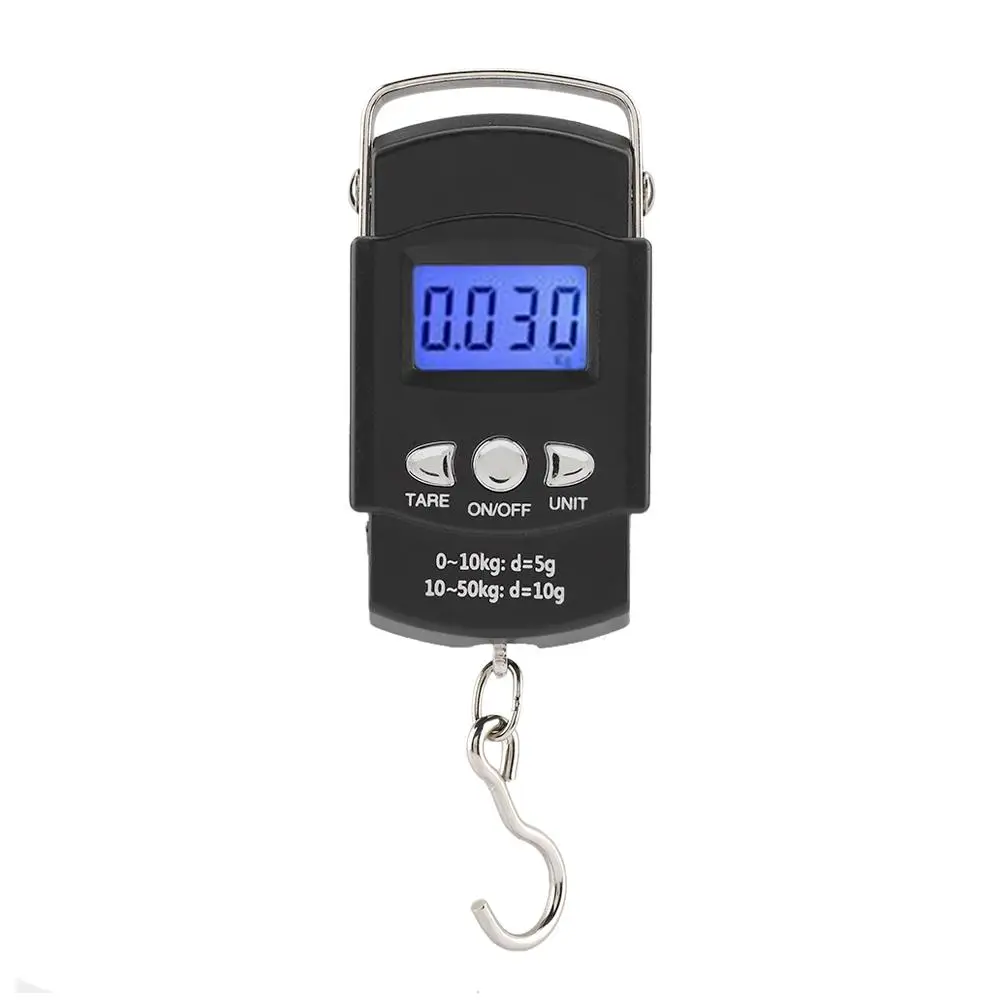Цифровые ручные карманные весы с крючком 50 кг/10 г 1 шт. электронные подвесные для