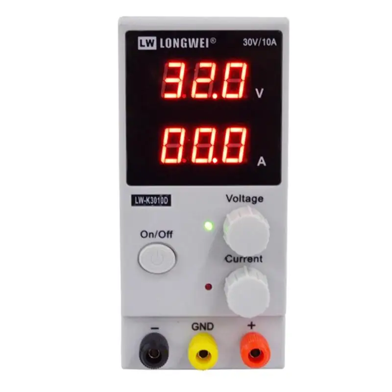 Мини Регулируемый цифровой источник питания постоянного тока 30 V 10A лаборатории