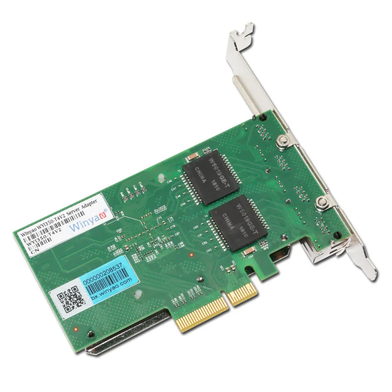 Winyao WYI350 T4V2 PCI E X4 RJ45 Qual Port сервер Gigabit Ethernet 10/100/1000 Мбит/с сетевой интерфейс карта для
