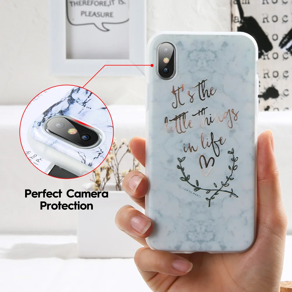 KISSCASE Marble Phone Cases For iPhone 7 8 X XS Max XR Rose Pattened Case 11 Pro 6 6S Plus 5S Soft TPU Covers |