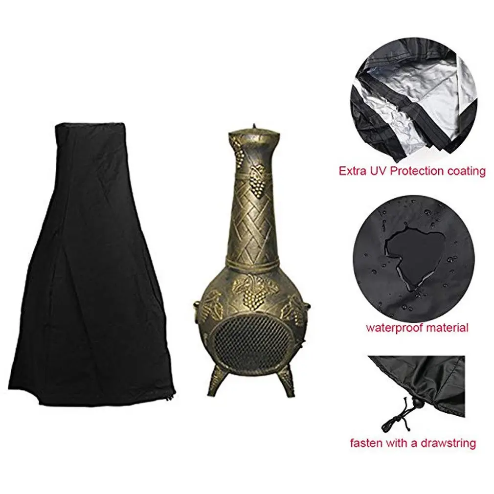 Garden Outdoor Black Waterproof UV Chimenea Shape Protector Quality Cover | Дом и сад