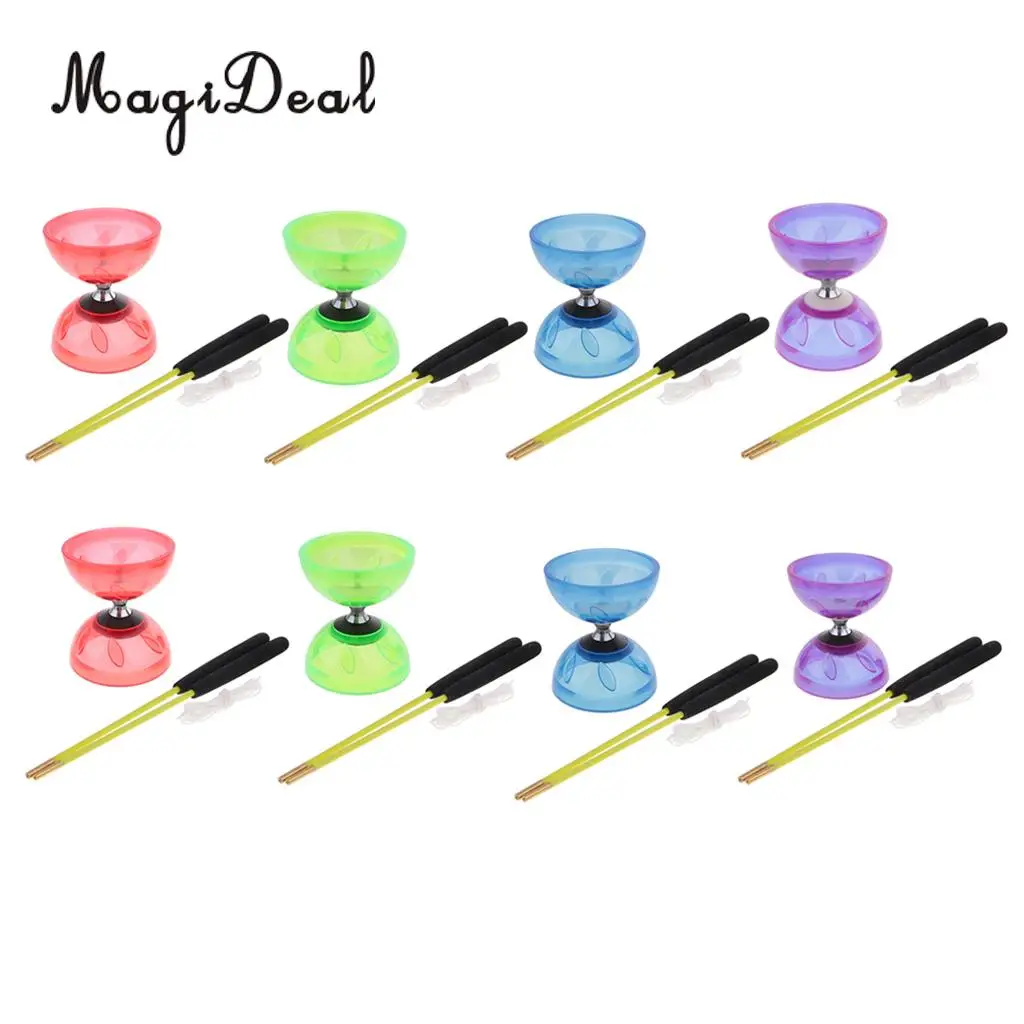 MagiDeal тройной подшипник жонглирование Diabolo игрушки с палками и веревкой 13 см
