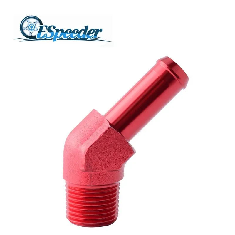 ESPEEDER 3/8 &quotNPT Male to 1/2&quot 12 7 мм соска шланга Барб 45 градусов адаптер фитинг конец