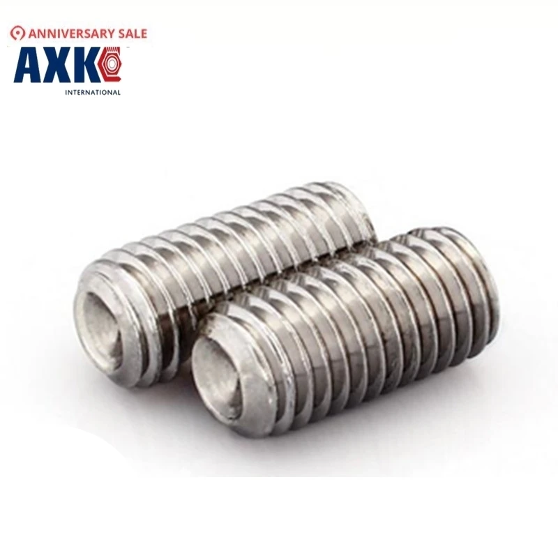 

screws 100pcs Din913 M3*3/4/5/6/10/12/14/16/20 A2 Stainless Steel Flat End Hex Socket Set Grub Screw nails