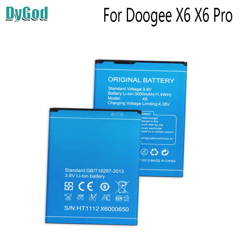 Новый 3000 мАч для DOOGEE X6 аккумуляторная батарея AKKU Для Pro Smart мобильный телефон|battery